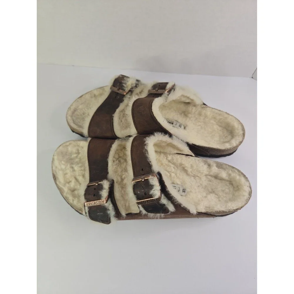 Birkenstock Arizona Fur Shearling Habana mens Size EU44/ US11